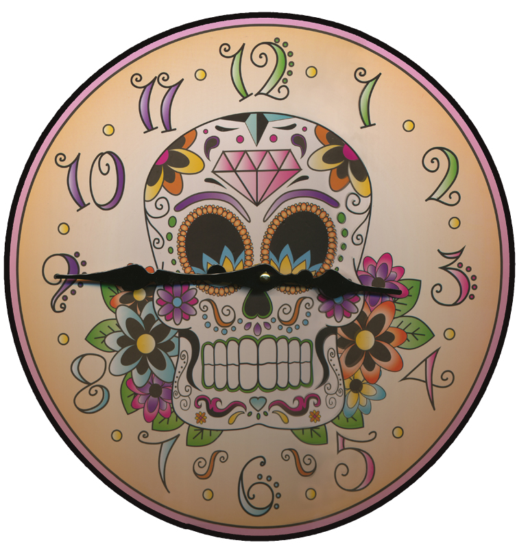 Day of the Dead Wall Clock